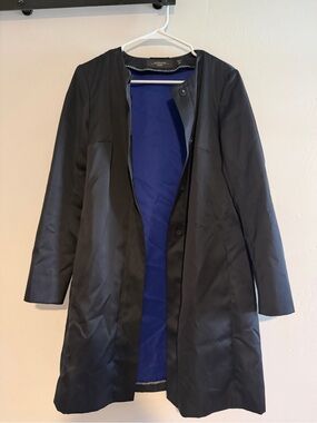 Weekend Max Mara  Navy Blue Long Coat with Blue Lining